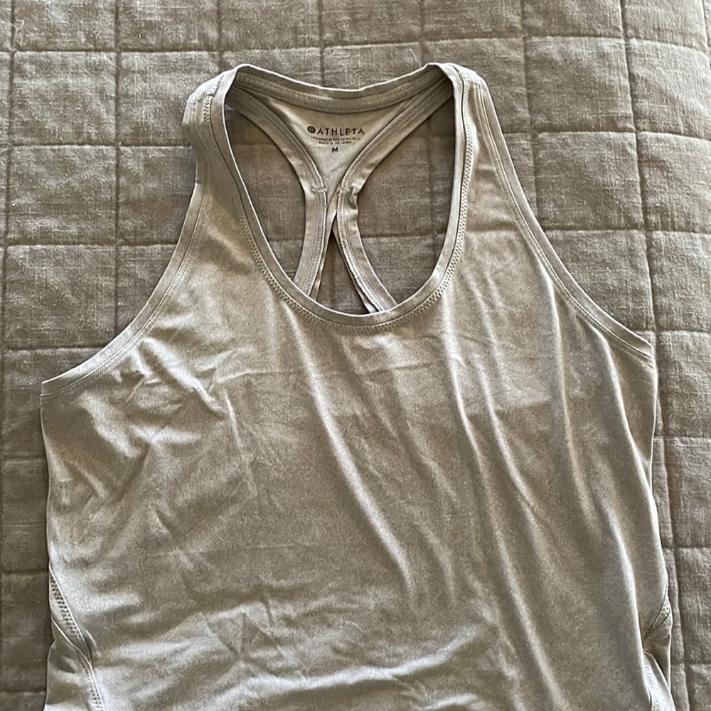 Athleta gray split racer back tank